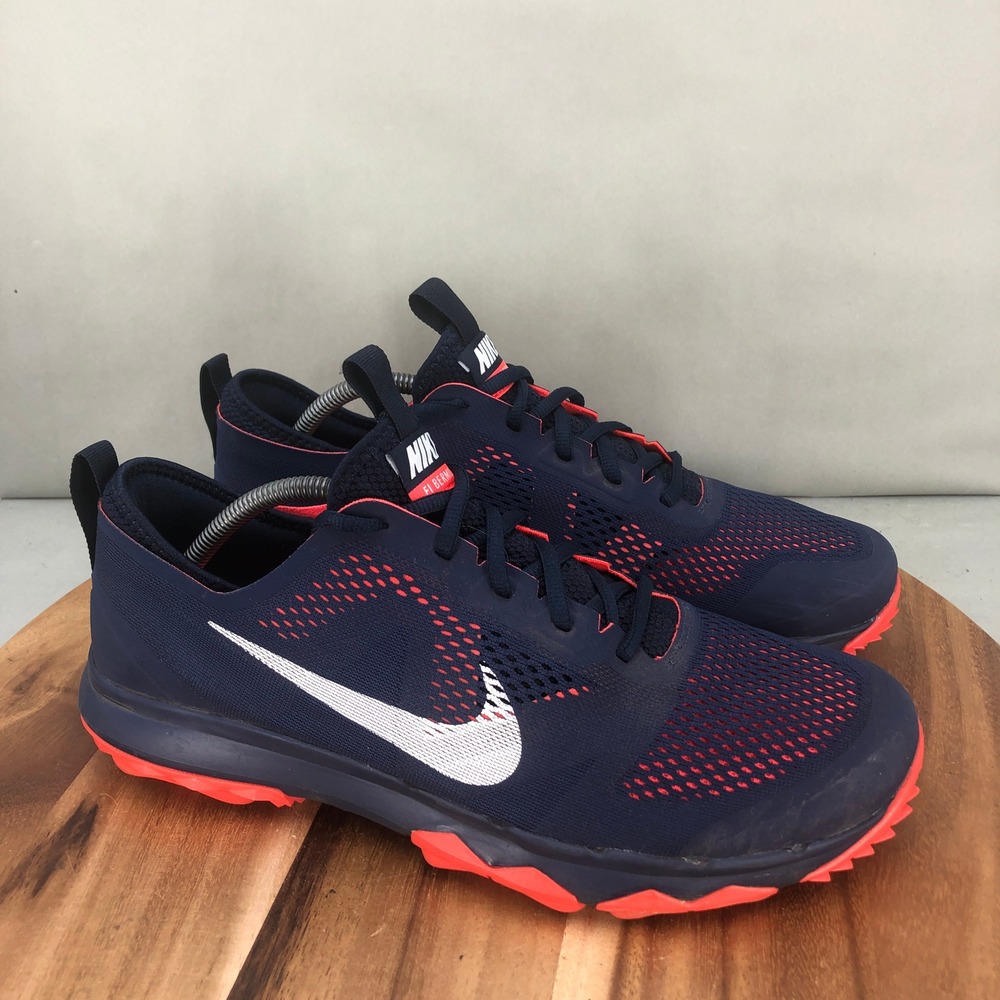 Nike FL Bermuda Running Shoes Mens 11.5 Navy Red White Athletic Lightweight